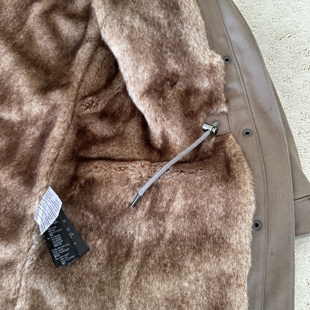 The Kooples Raccoon Fur Cotton Parka - Picture 10 of 11